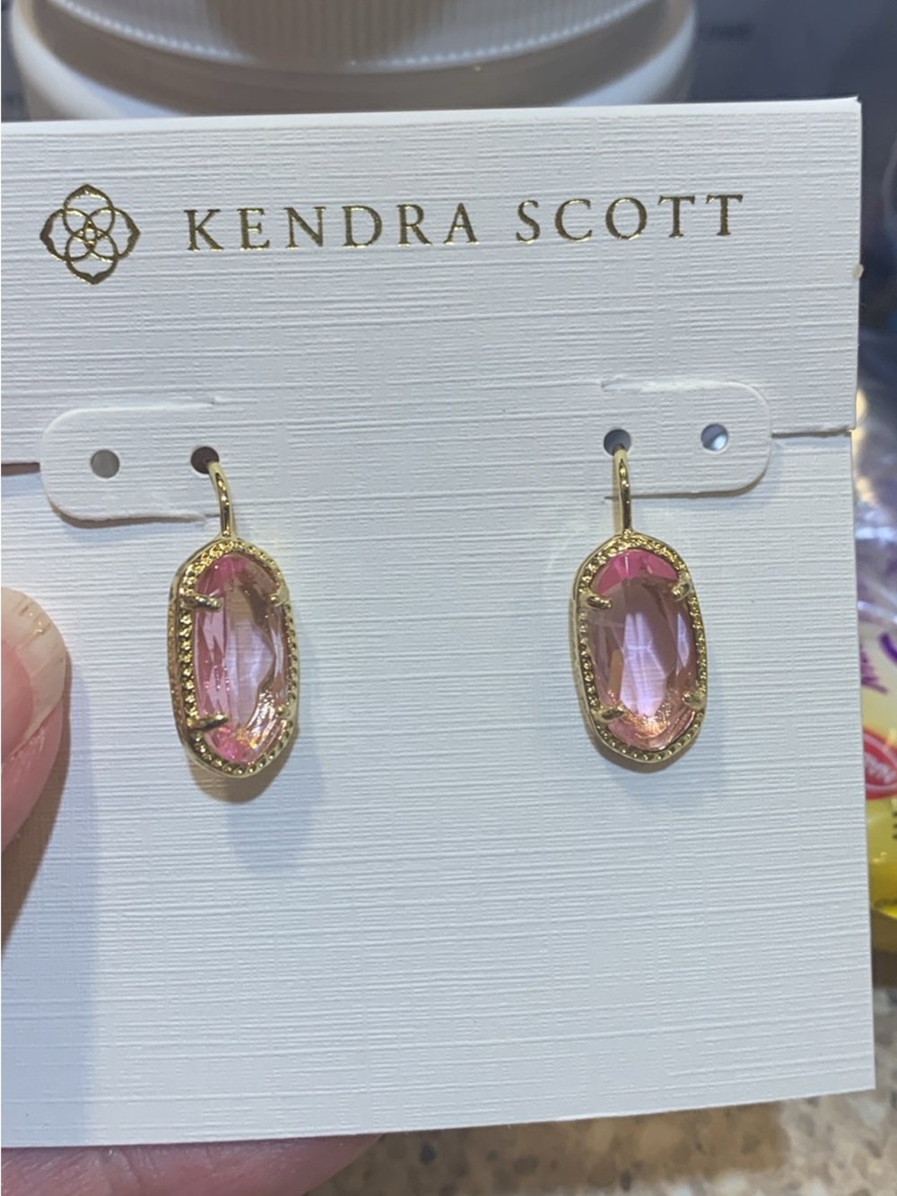 Kendra Scott Pink Gold Elle Drop Earrings